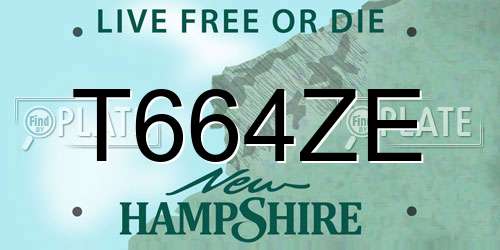 T664ZE New Hampshire License Plate