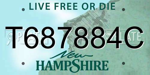 T687884C New Hampshire License Plate