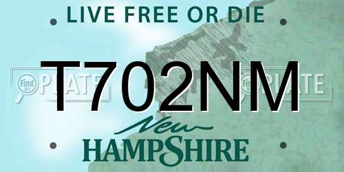 T702NM New Hampshire License Plate