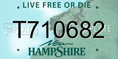 T710682 New Hampshire License Plate