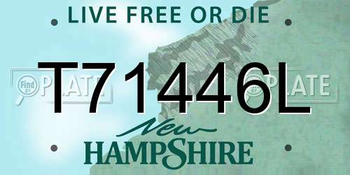 T71446L New Hampshire License Plate
