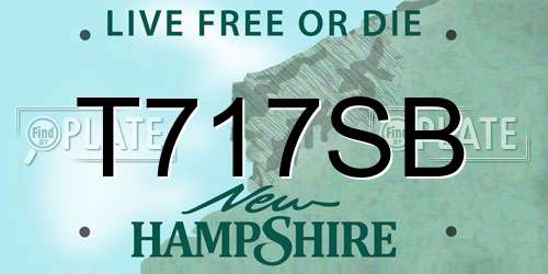 T717SB New Hampshire License Plate