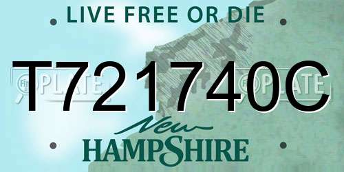T721740C New Hampshire License Plate
