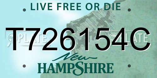 T726154C New Hampshire License Plate