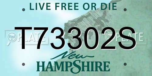 T73302S New Hampshire License Plate