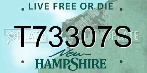 T73307S New Hampshire License Plate