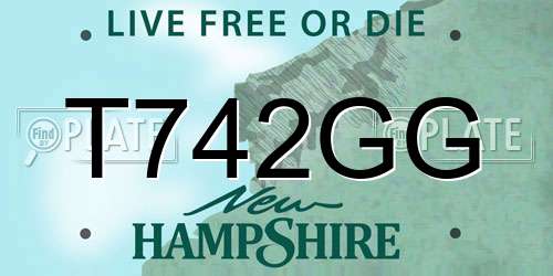 T742GG New Hampshire License Plate