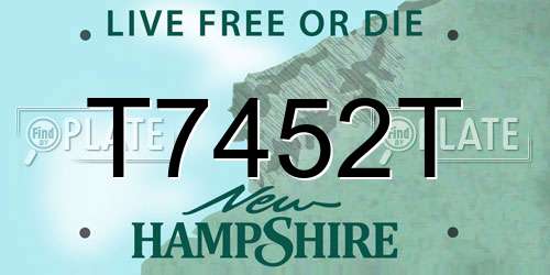 T7452T New Hampshire License Plate