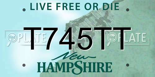 T745TT New Hampshire License Plate