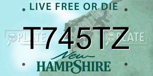 T745TZ New Hampshire License Plate