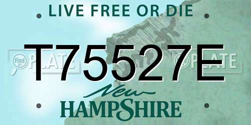 T75527E New Hampshire License Plate