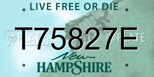 T75827E New Hampshire License Plate
