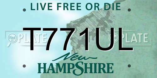 T771UL New Hampshire License Plate