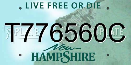 T776560C New Hampshire License Plate