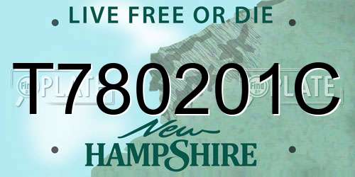 T780201C New Hampshire License Plate