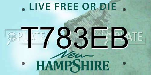T783EB New Hampshire License Plate