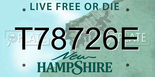 T78726E New Hampshire License Plate