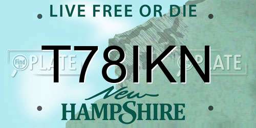 T78IKN New Hampshire License Plate