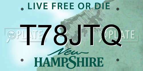 T78JTQ New Hampshire License Plate