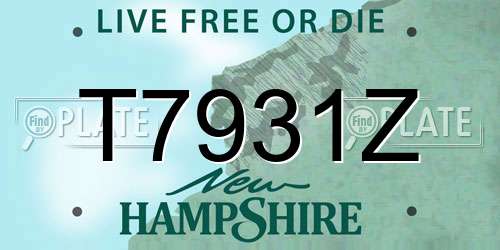 T7931Z New Hampshire License Plate