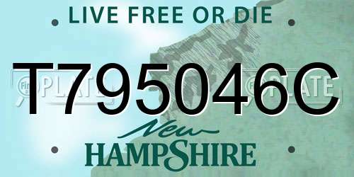 T795046C New Hampshire License Plate