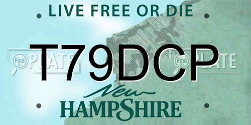 T79DCP New Hampshire License Plate