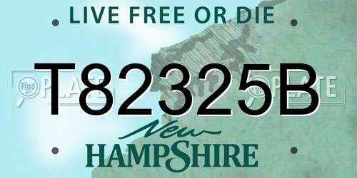 T82325B New Hampshire License Plate