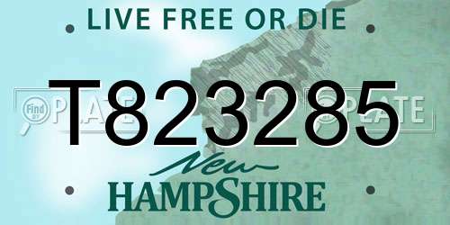 T823285 New Hampshire License Plate
