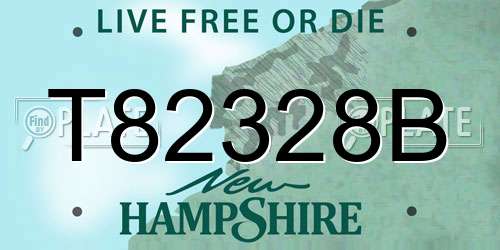 T82328B New Hampshire License Plate