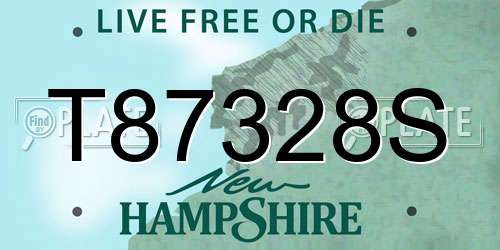 T87328S New Hampshire License Plate