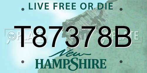 T87378B New Hampshire License Plate