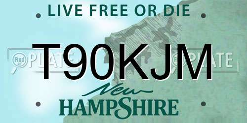 T90KJM New Hampshire License Plate