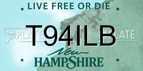 T94ILB New Hampshire License Plate