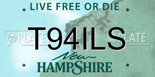 T94ILS New Hampshire License Plate