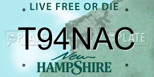T94NAC New Hampshire License Plate