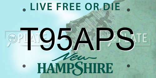 T95APS New Hampshire License Plate
