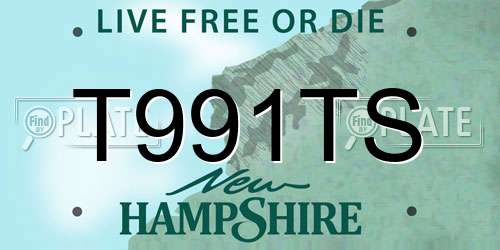 T991TS New Hampshire License Plate