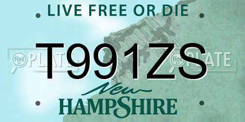 T991ZS New Hampshire License Plate