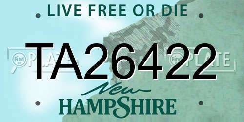 TA26422 New Hampshire License Plate