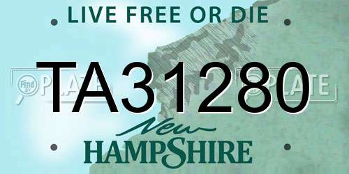 TA31280 New Hampshire License Plate
