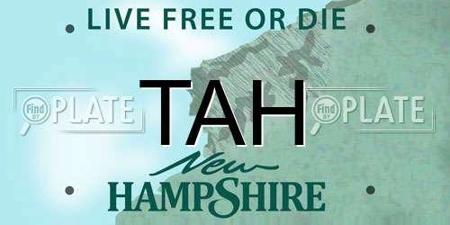 TAH New Hampshire License Plate