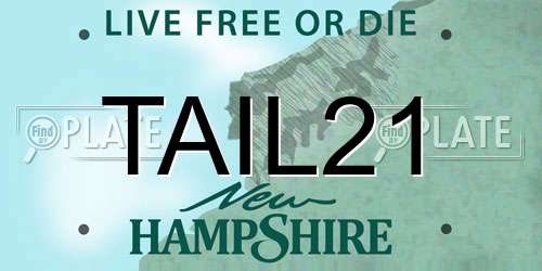 TAIL21 New Hampshire License Plate