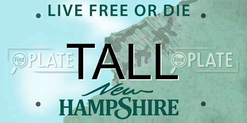 TALL New Hampshire License Plate