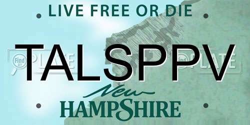 TALSPPV New Hampshire License Plate