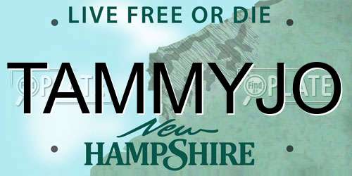 TAMMYJO New Hampshire License Plate