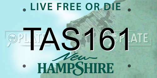 TAS161 New Hampshire License Plate