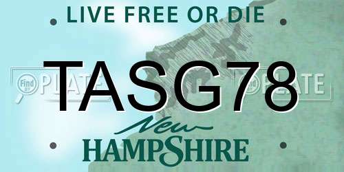 TASG78 New Hampshire License Plate