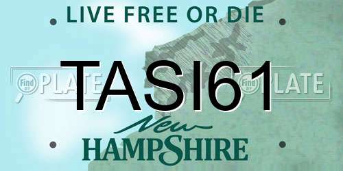 TASI61 New Hampshire License Plate