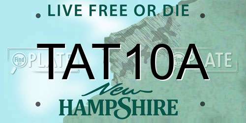 TAT10A New Hampshire License Plate