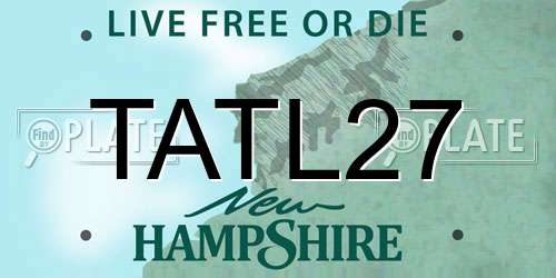 TATL27 New Hampshire License Plate